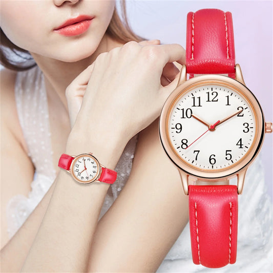 (Buy 2 Get 1)Women Watches Japan Movement Women Quartz Fine Watch Easy to Read Arabic Numerals Simple-Dial