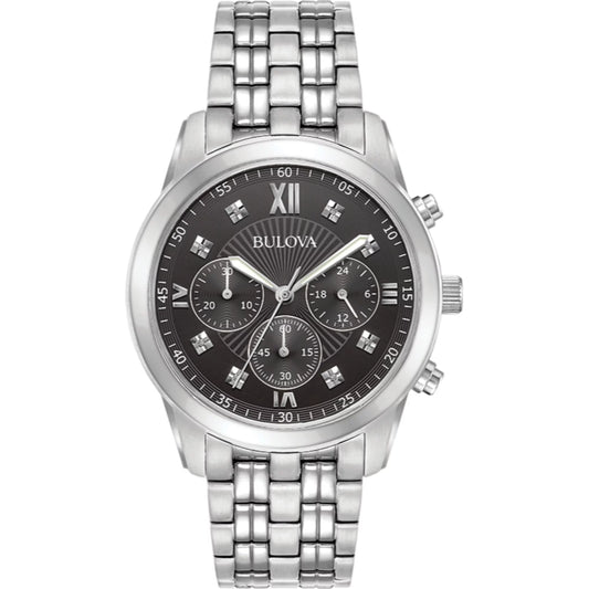 Men'S Diamond Accent Chronograph Watch 96D136